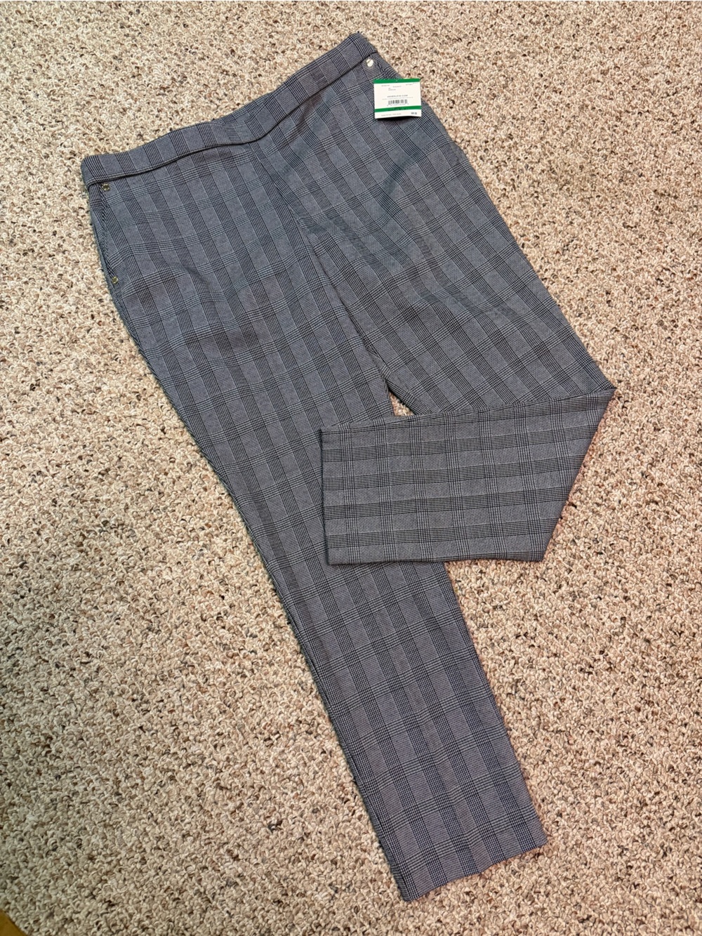 Anne Klein Plaid Cropped Dress Pants